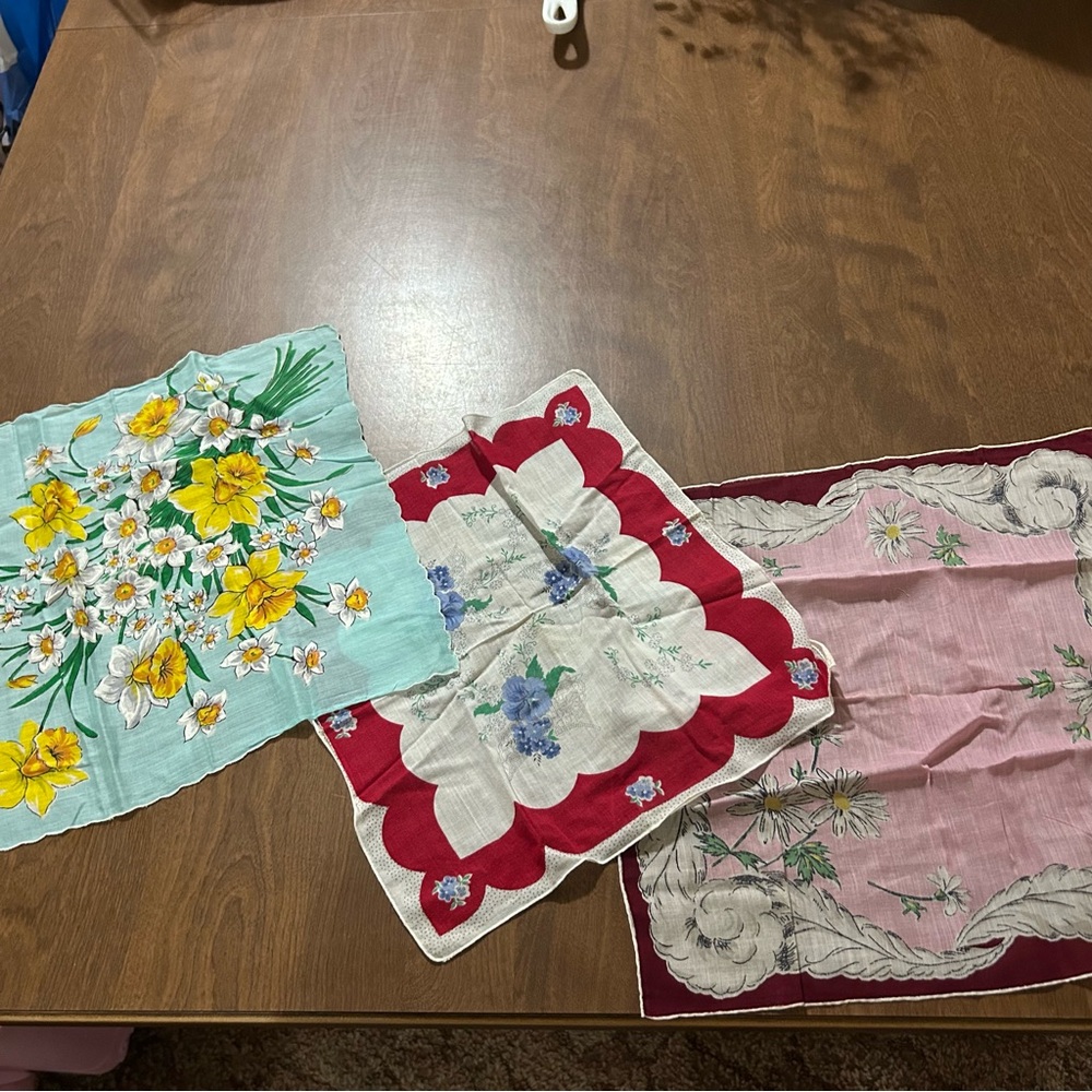Bundle of vintage hankies